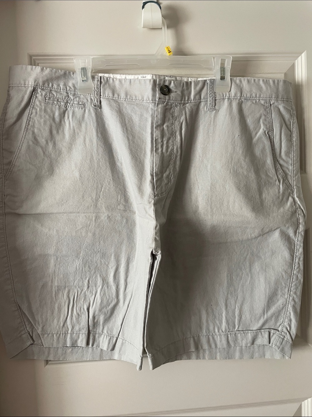 Men's Light Gray Casual linen Shorts